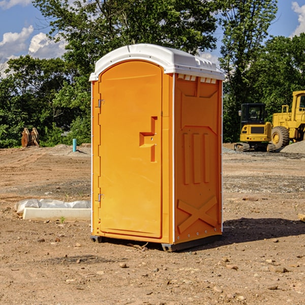 how often are the porta potties cleaned and serviced during a rental period in Celina